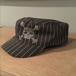 Skull & Crossbone train conductor hat